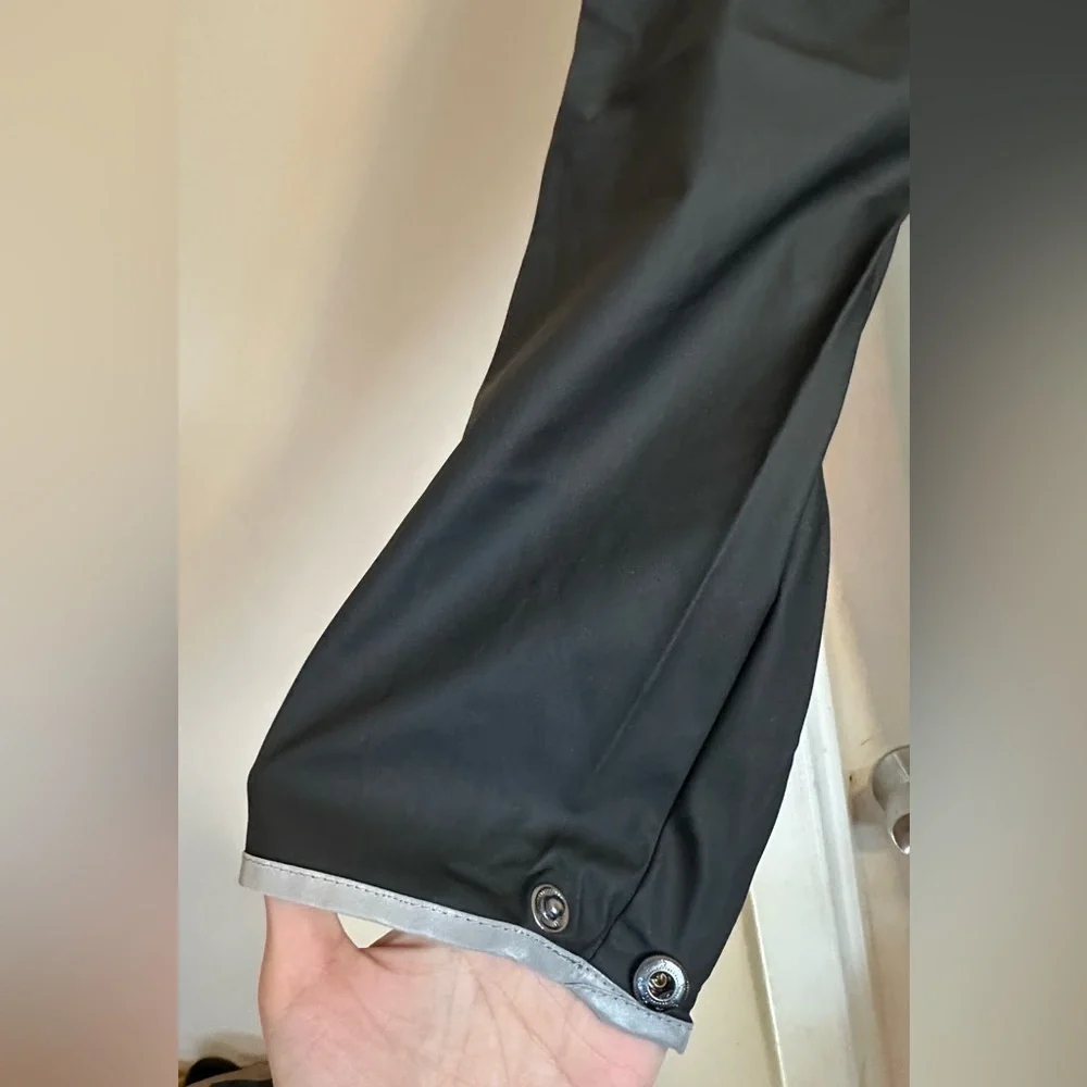 NWT RAINS Unisex Long Black Reflective Rain Jacket XS - Picture 10 of 16